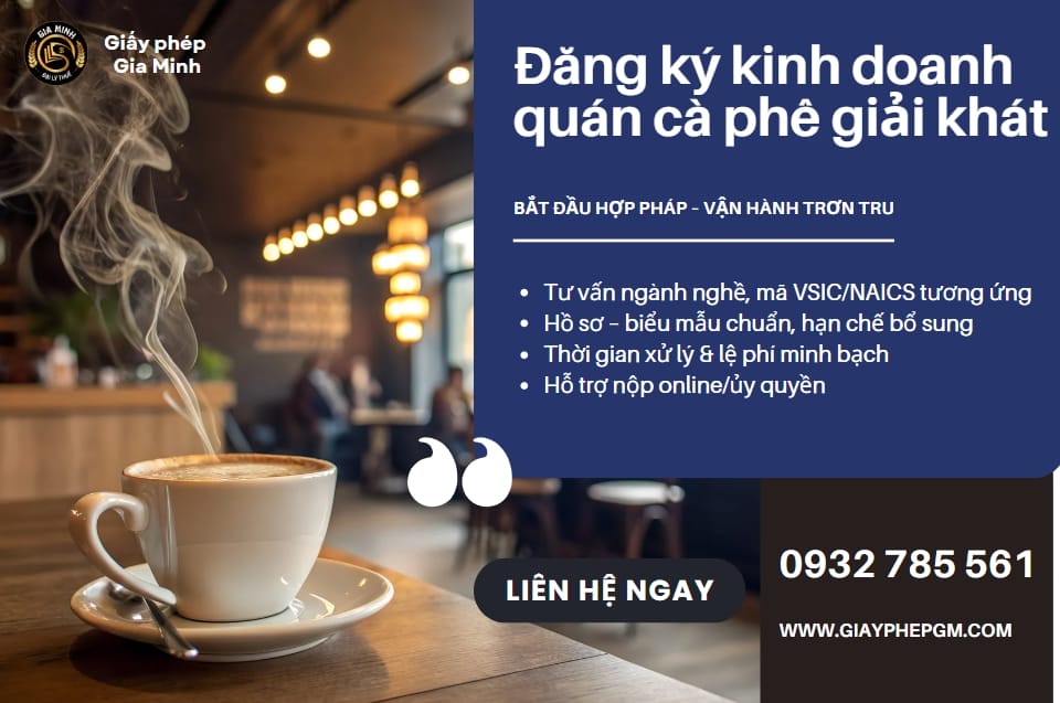 Đăng ký kinh doanh cafe giải khát – Thủ tục và hồ sơ chi tiết 2025