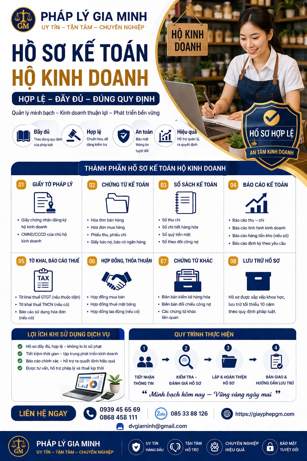 Dịch vụ kế toán trọn gói cho hộ kinh doanh 14 Hồ sơ kế toán hộ kinh doanh hợp lệ