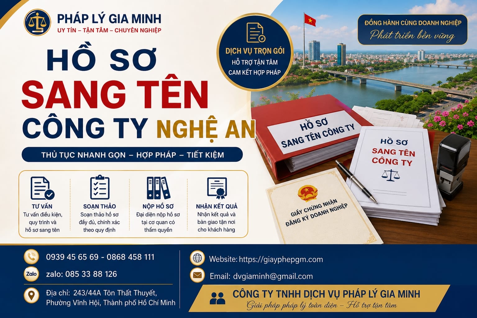 Hồ sơ sang tên công ty Nghệ An