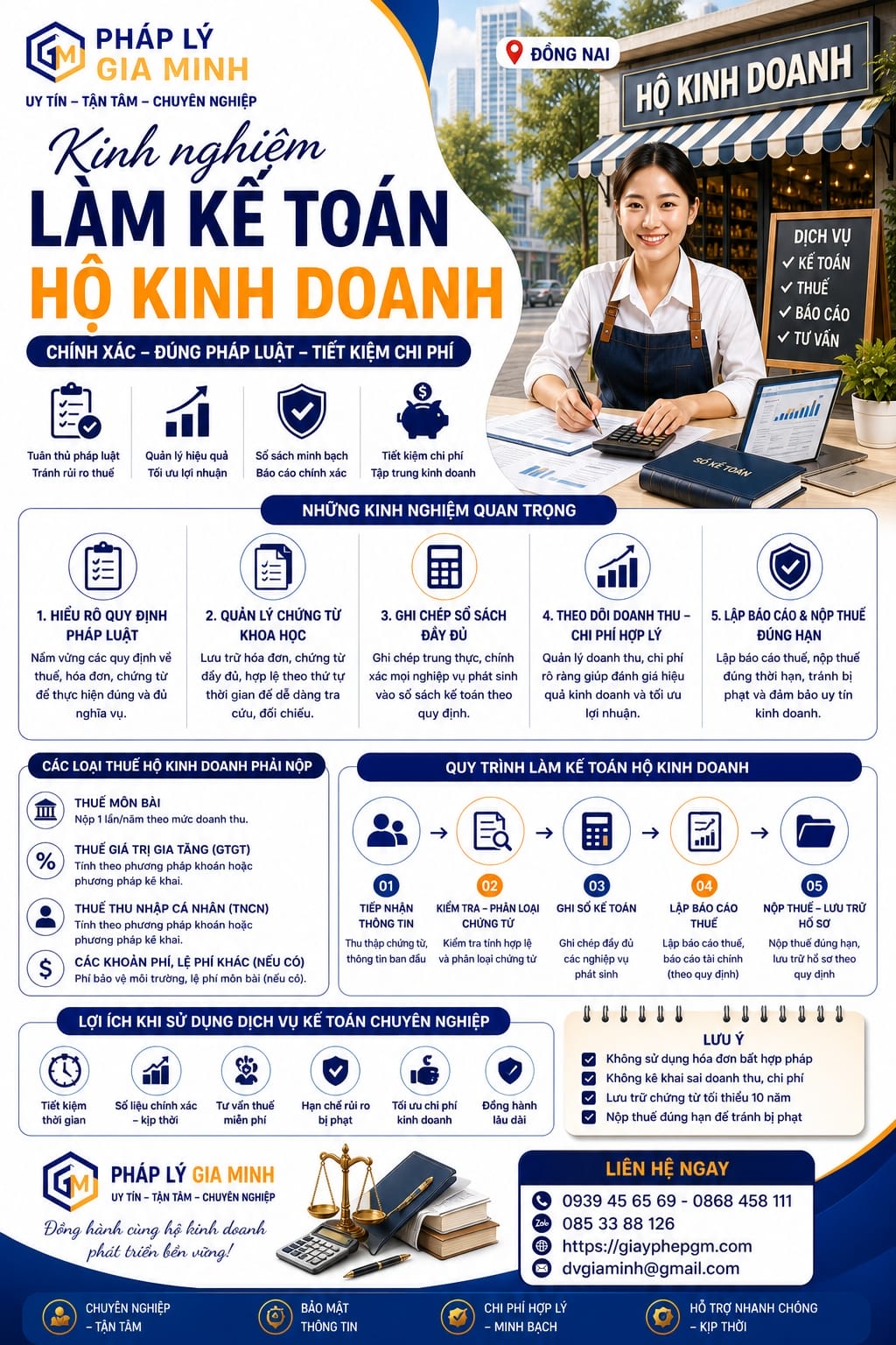 Dịch vụ kế toán trọn gói cho hộ kinh doanh 17 Kinh nghiệm làm kế toán hộ kinh doanh