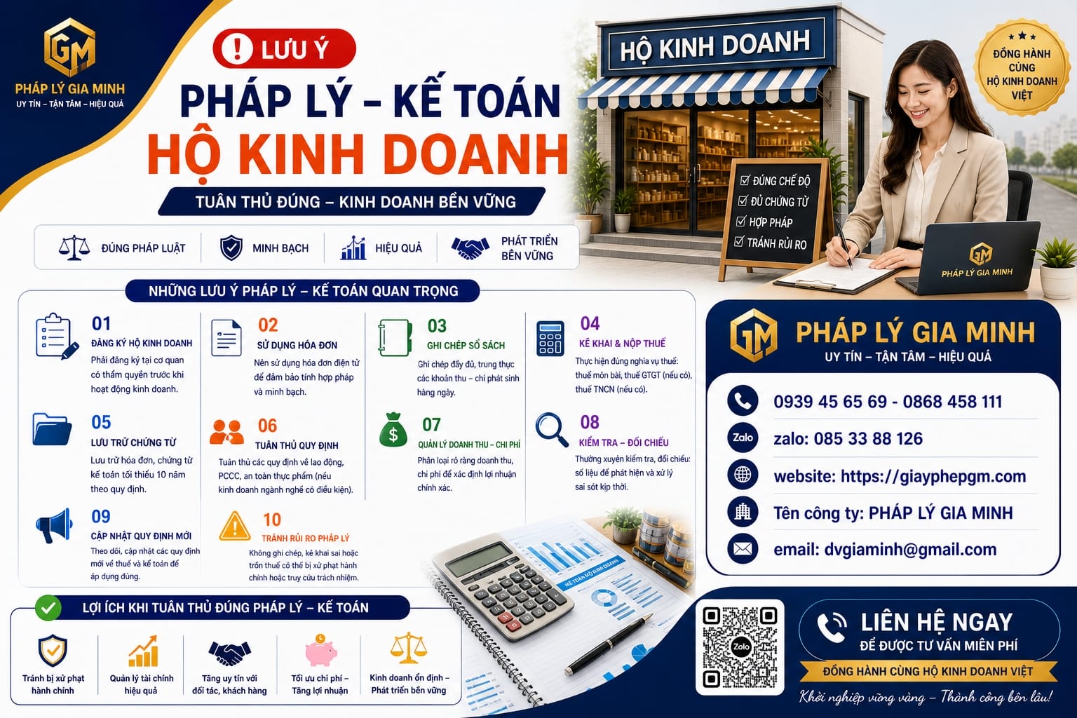 Dịch vụ kế toán trọn gói cho hộ kinh doanh 19 Lưu ý pháp lý kế toán hộ kinh doanh