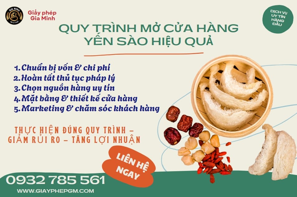 Kinh nghiệm mở cửa hàng bán yến sào hiệu quả, lợi nhuận cao 5 Quy trình mở cửa hàng yến sào hiệu quả