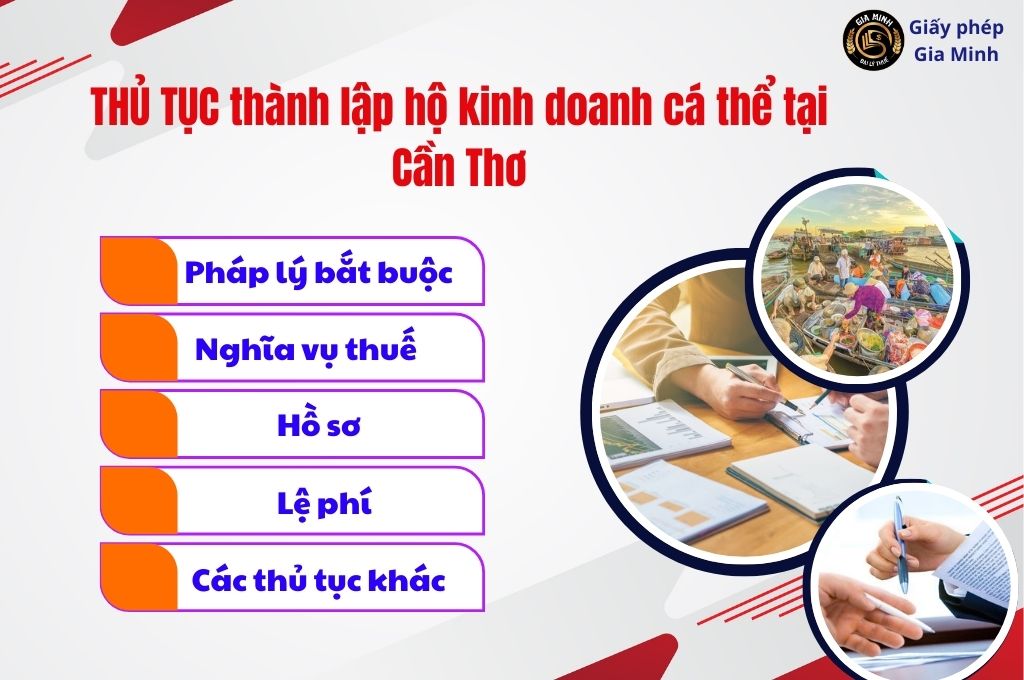 Thủ tục đăng ký hộ kinh doanh cá thể tại Cần Thơ - Chi tiết từ A–Z 4 Thủ Tục thành lập hộ kinh doanh cá thể tại Cần Thơ