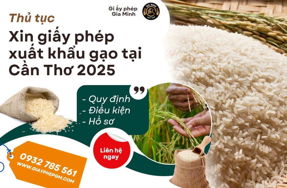 Thủ tục xin giấy phép xuất khẩu gạo tại Cần Thơ mới nhất 2025
