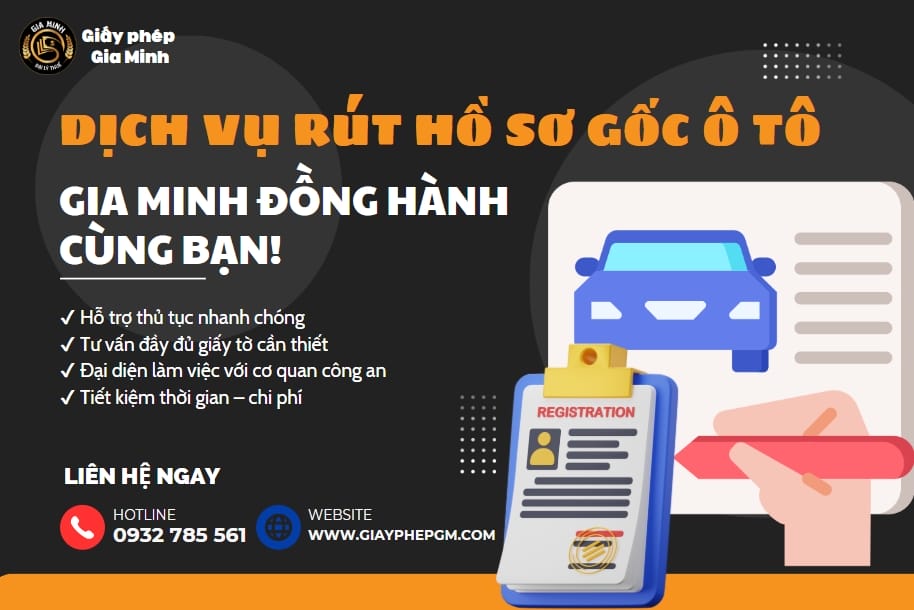 Dịch vụ rút hồ sơ gốc xe ô tô