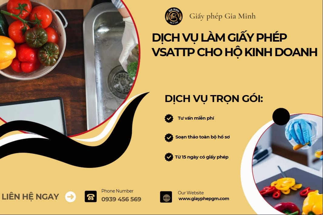 Dịch vụ xin giấy phép VSATTP cho hộ kinh doanh