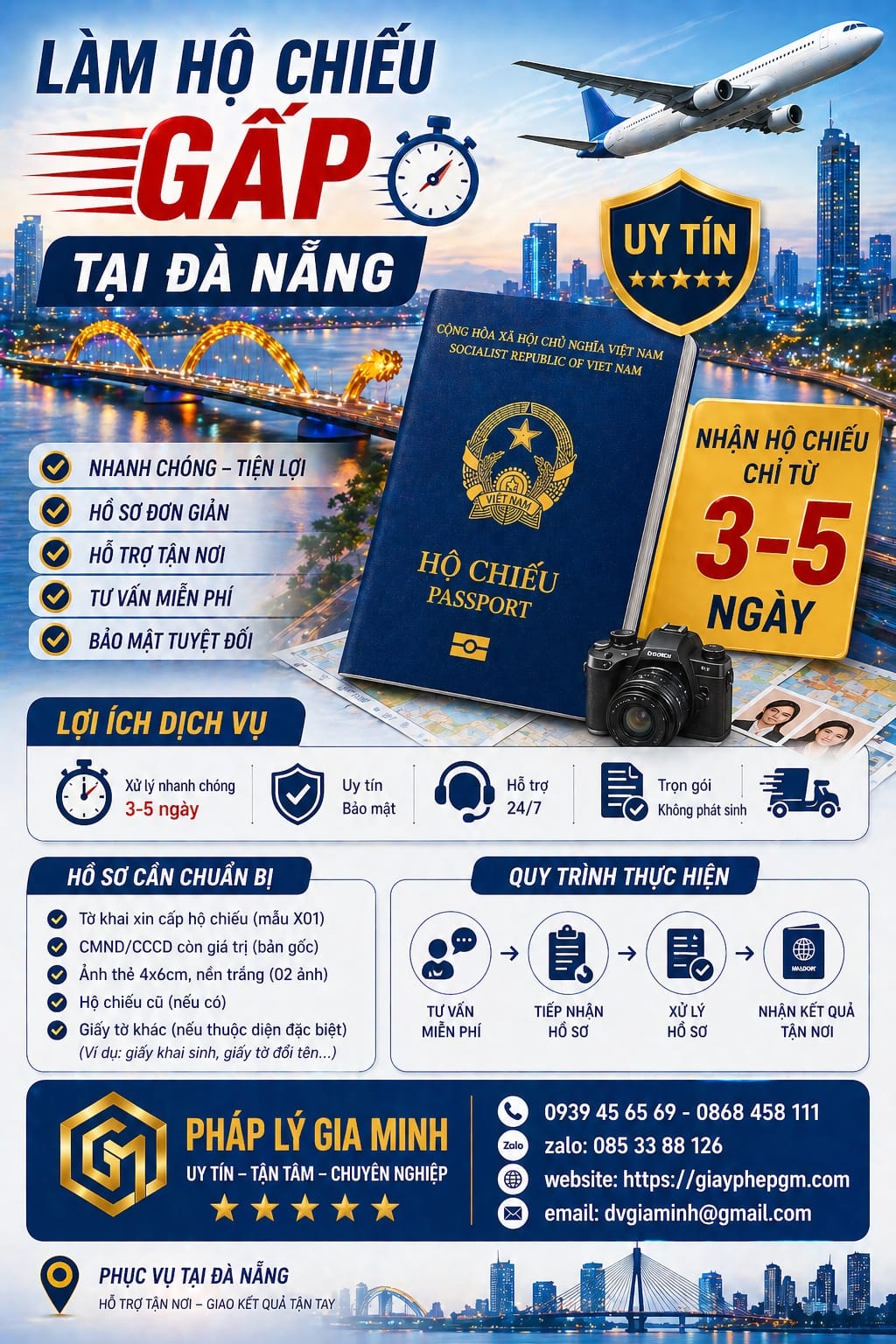 Địa chỉ làm hộ chiếu gắn chip tại Đà Nẵng