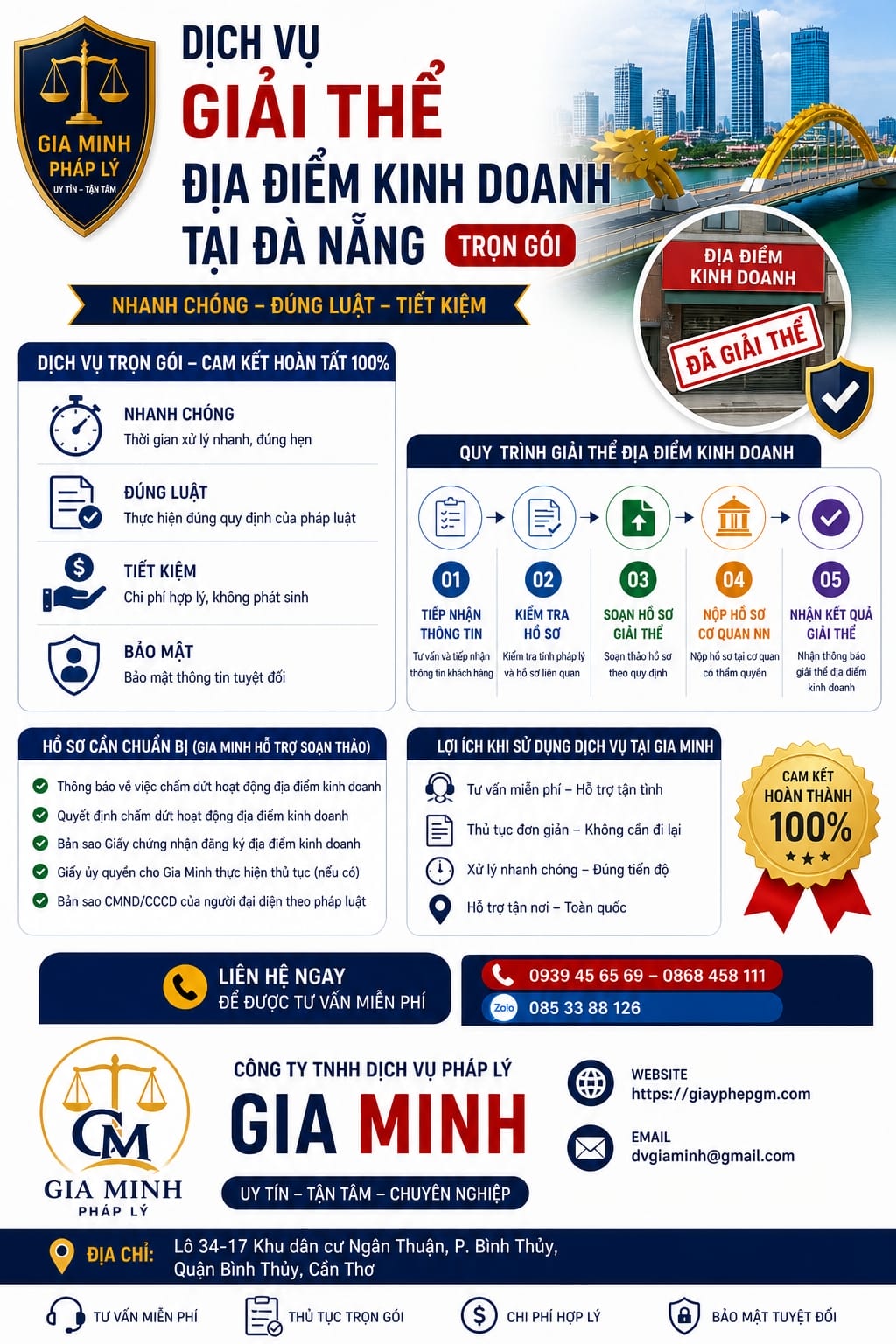Dịch vụ giải thể địa điểm kinh doanh tại Đà Nẵng trọn gói