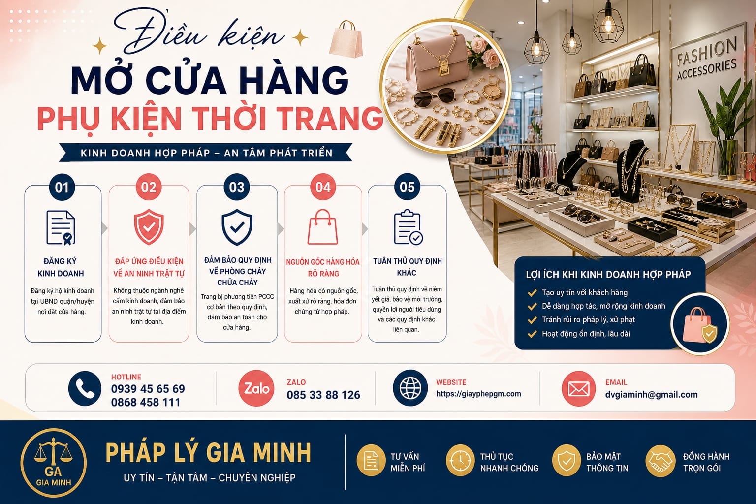 Thành lập hộ kinh doanh phụ kiện thời trang tại TPHCM | Thủ tục, chi phí, kinh nghiệm 11 Điều kiện mở cửa hàng quần áo