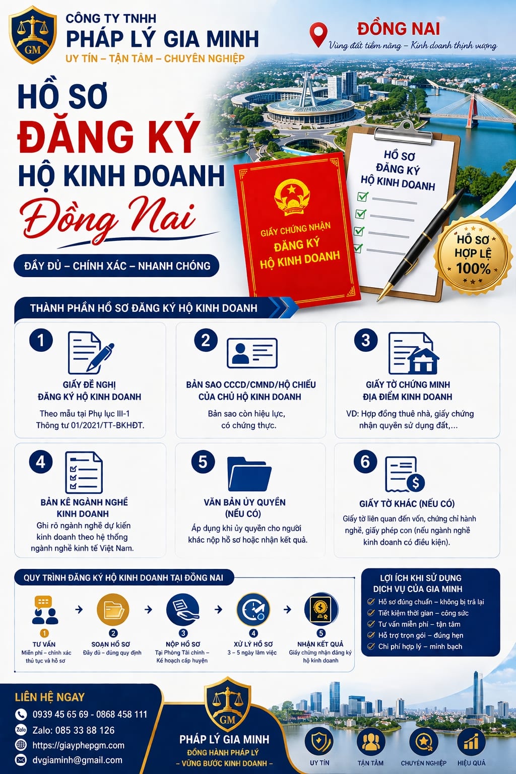Hồ sơ đăng ký hộ kinh doanh Đồng Nai đầy đủ