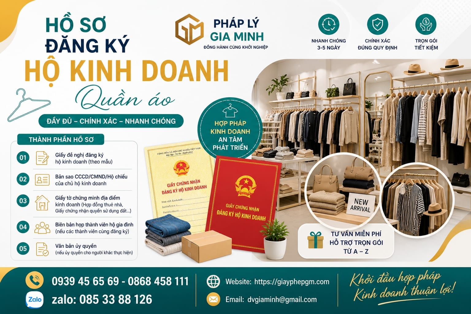 Hồ sơ đăng ký hộ kinh doanh quần áo