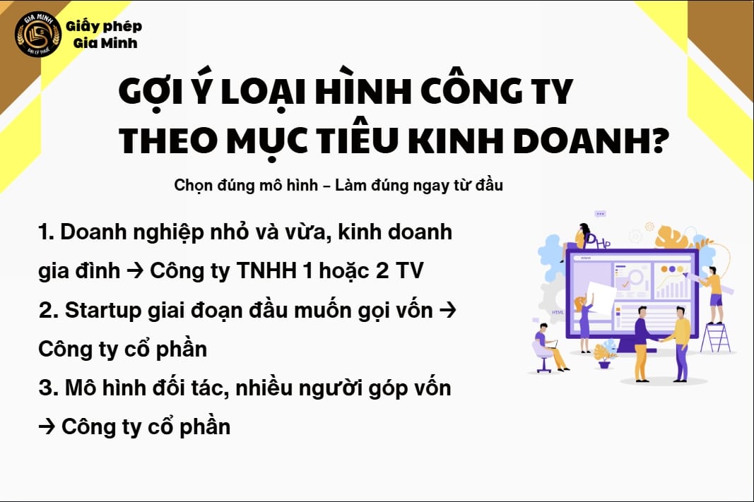 Nên thành lập công ty cổ phần hay công ty TNHH? 5 Gợi ý chọn loại hình công ty theo mục tiêu kinh doanh