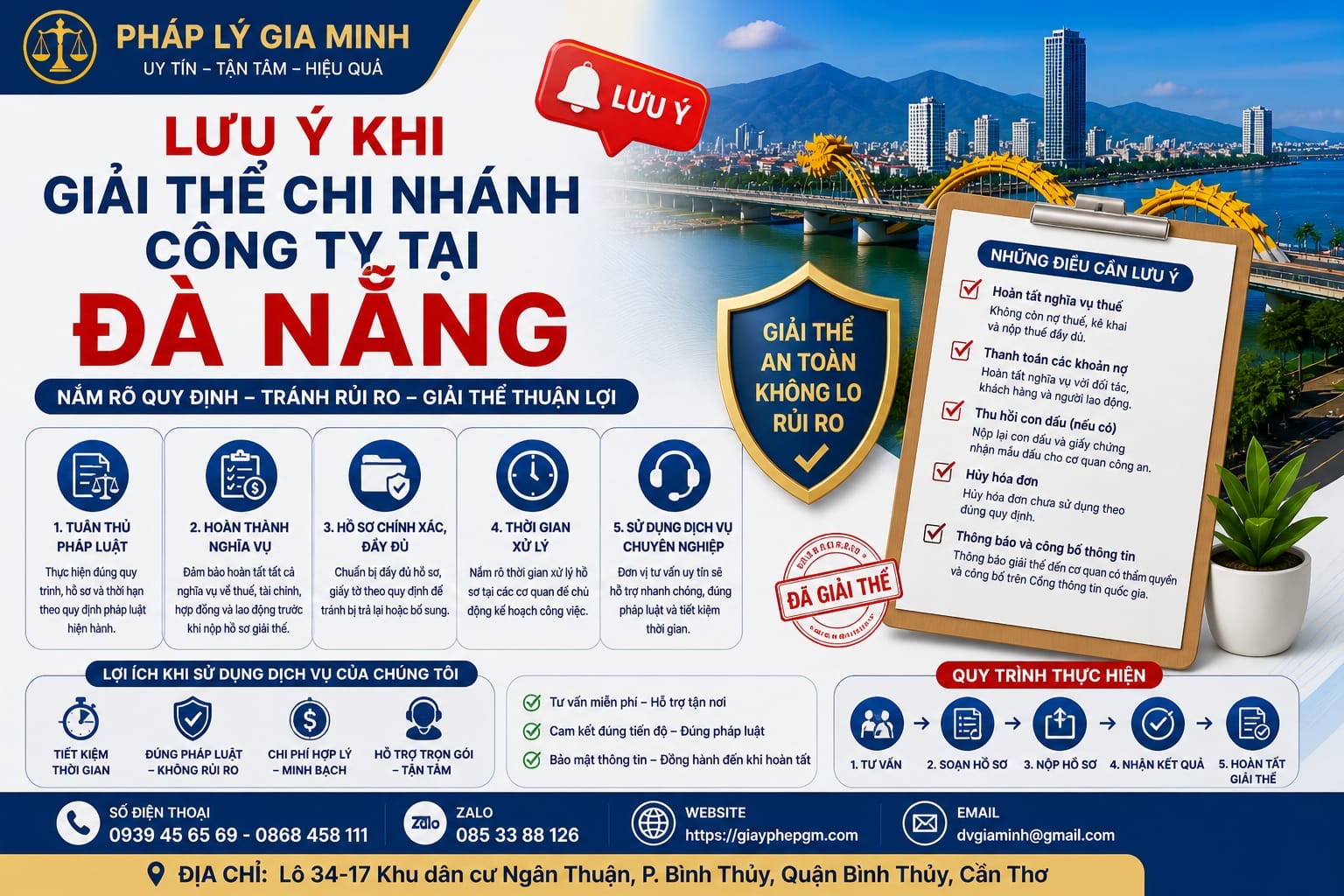Lưu ý khi giải thể chi nhánh công ty tại Đà Nẵng