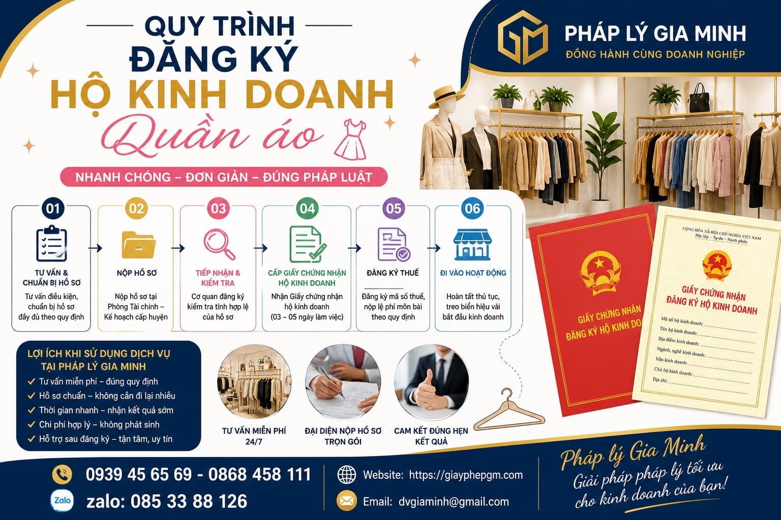 Quy trình đăng ký hộ kinh doanh quần áo