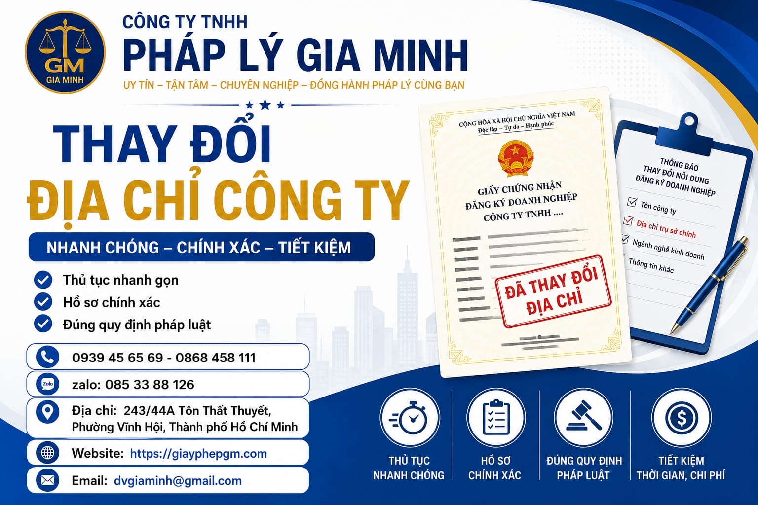 Chi phí chuyển hộ kinh doanh lên công ty tại Nghệ An năm 2025 12 Thay đổi địa chỉ công ty Nghệ An