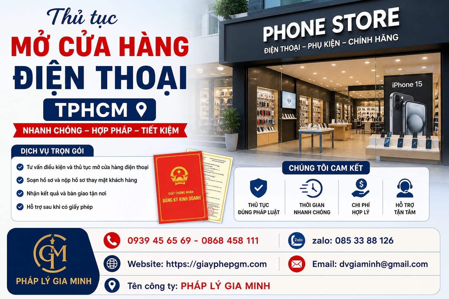 Thủ tục mở cửa hàng điện thoại TPHCM