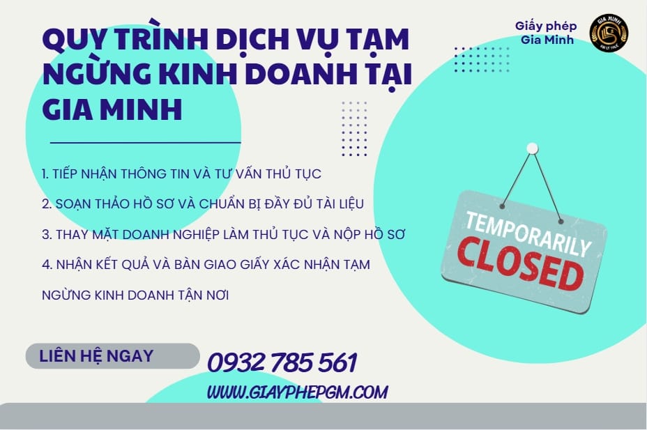 Dịch vụ tạm ngừng kinh doanh - Quy trình chi tiết
