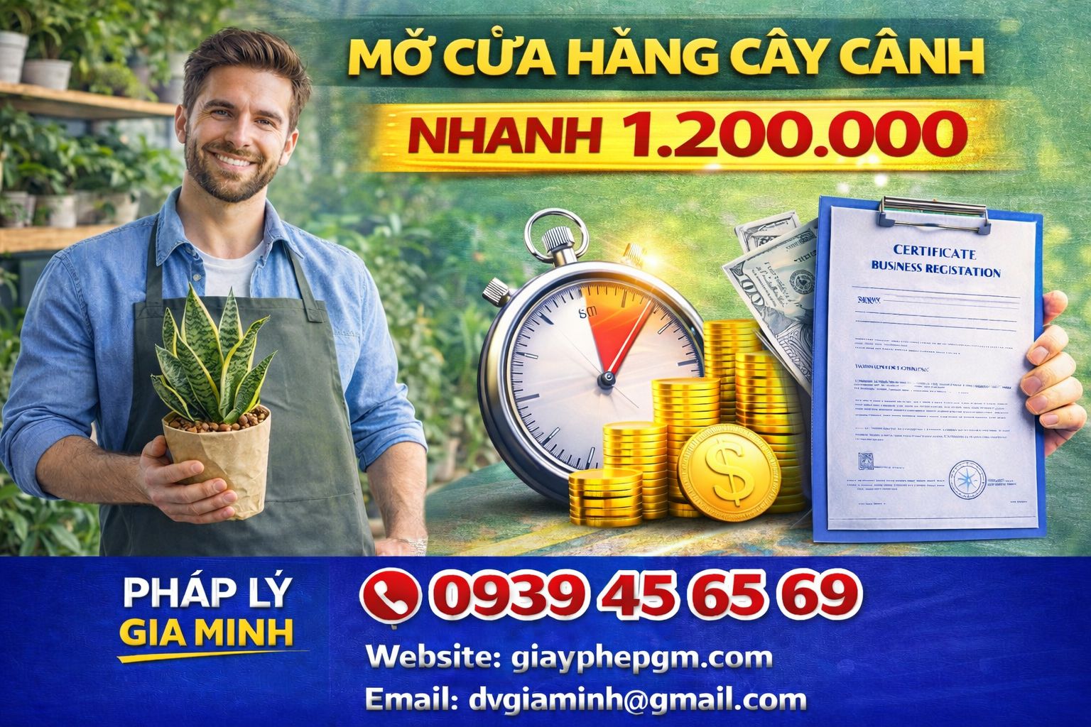 Các khoản chi phí mở cửa hàng cây cảnh