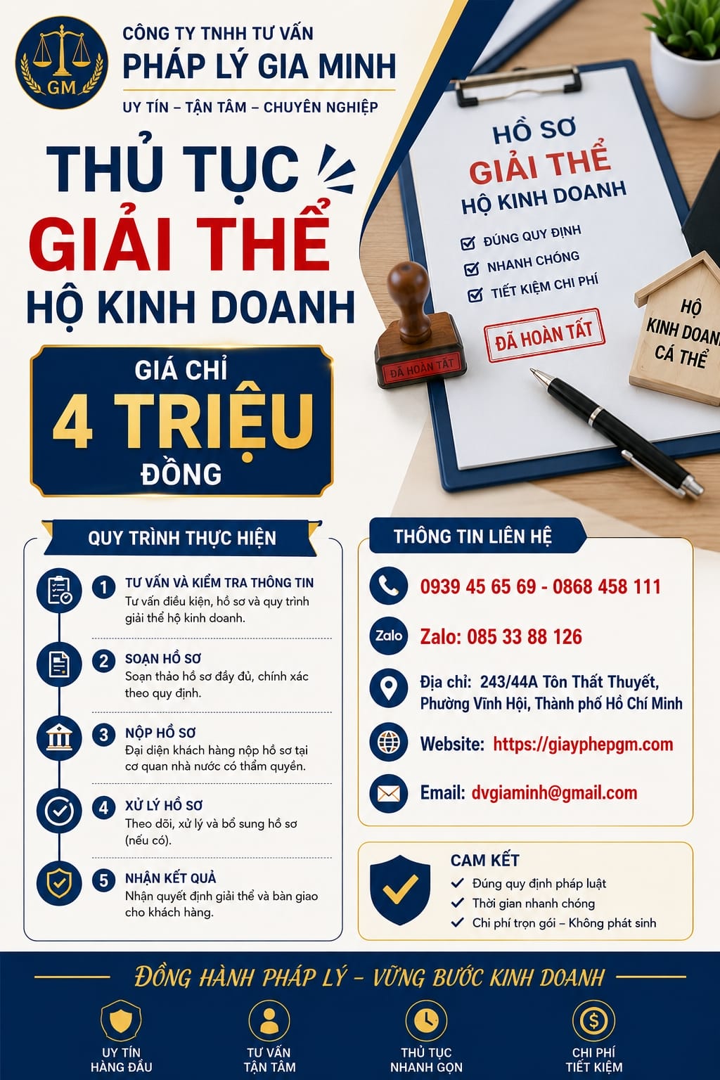 Chi phí giải thể hộ kinh doanh điện lạnh