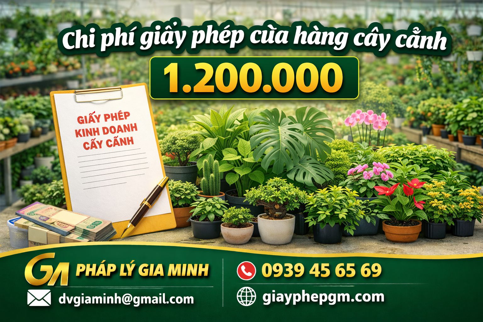 chi phí mở shop cây cảnh mini