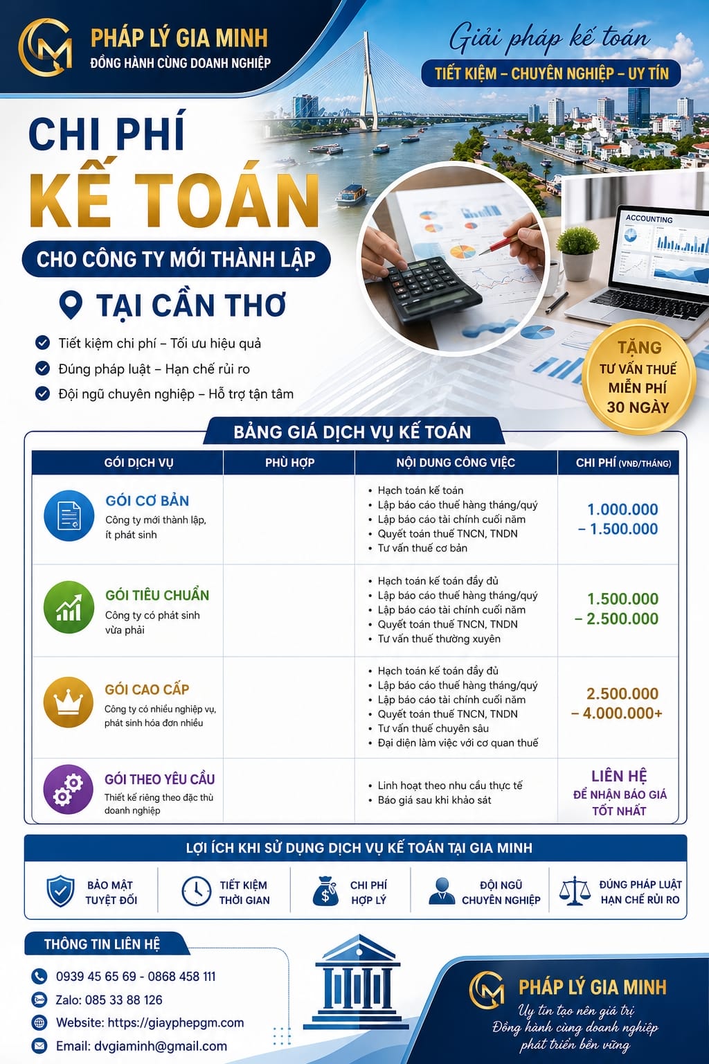dịch vụ kế toán doanh nghiệp mới cần thơ