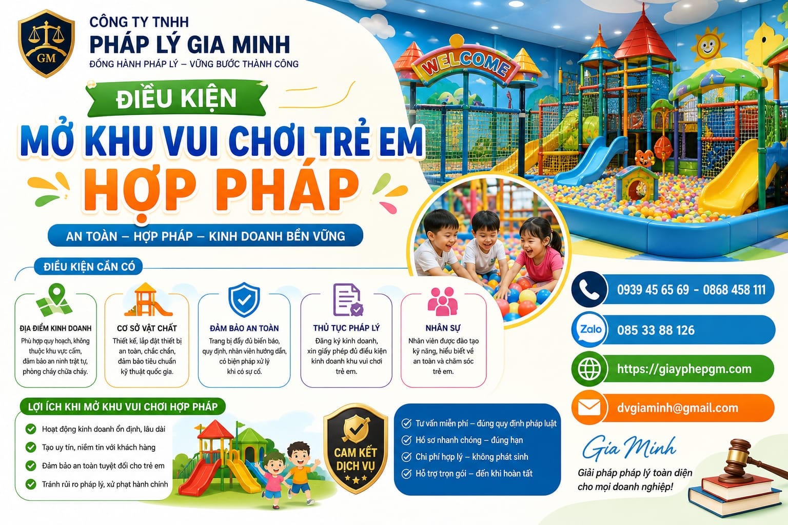 Thành lập hộ kinh doanh khu vui chơi trẻ em cần gì? Thủ tục & chi phí 2026 12 Điều kiện mở khu vui chơi trẻ em hợp pháp