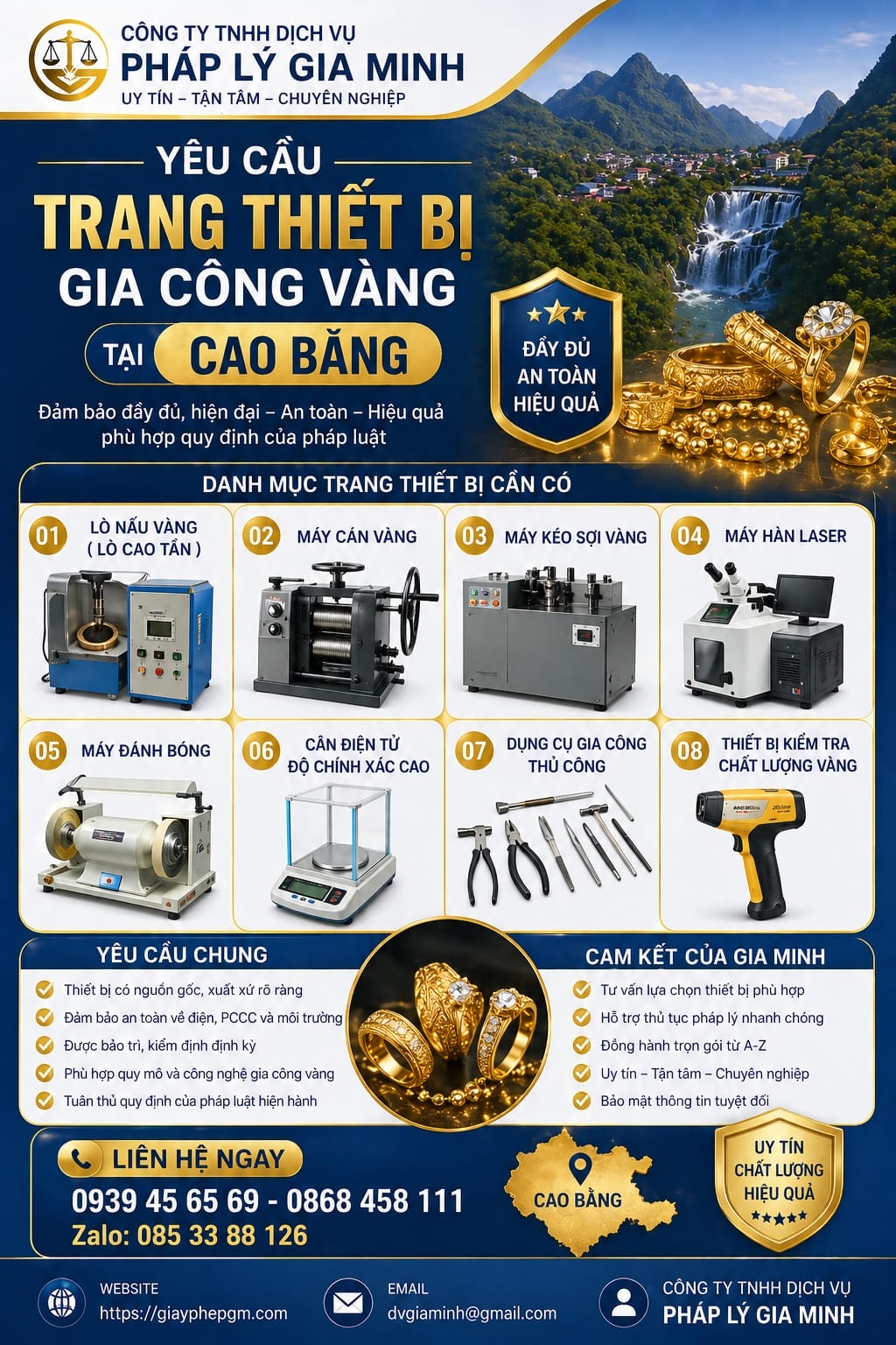 Điều kiện mở cơ sở gia công vàng tại Cao Bằng: mặt bằng, nhân sự, quy trình sản xuất vàng 12 Điều kiện về vốn khi mở cơ sở vàng Cao Bằng