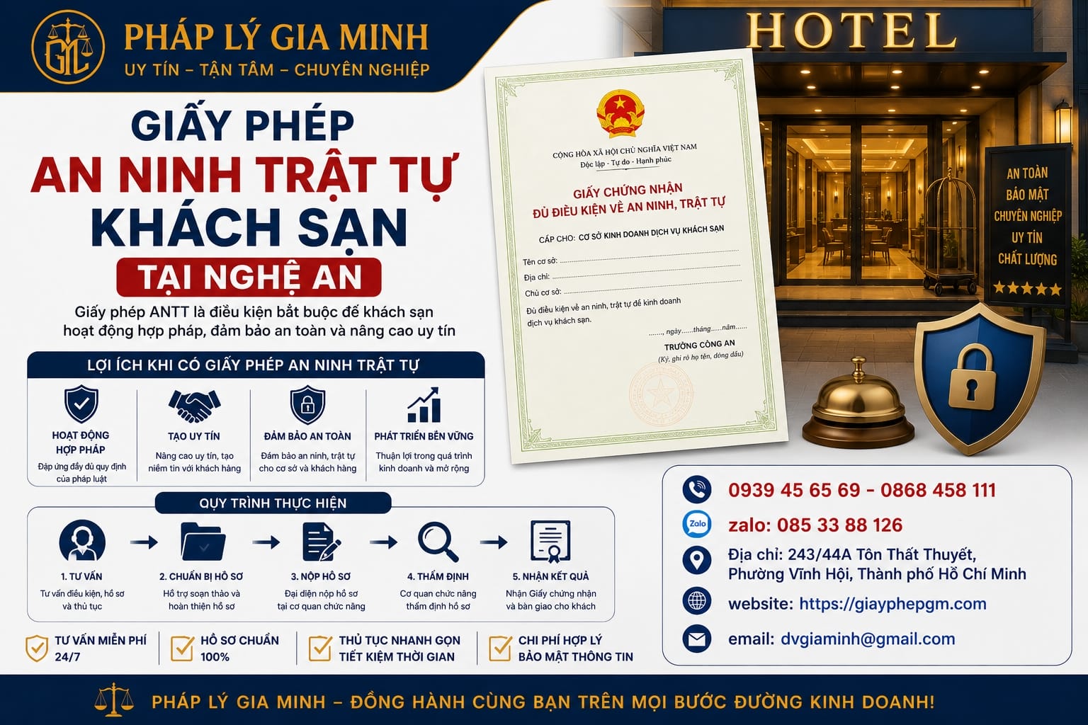 Giấy phép an ninh trật tự khách sạn Nghệ An