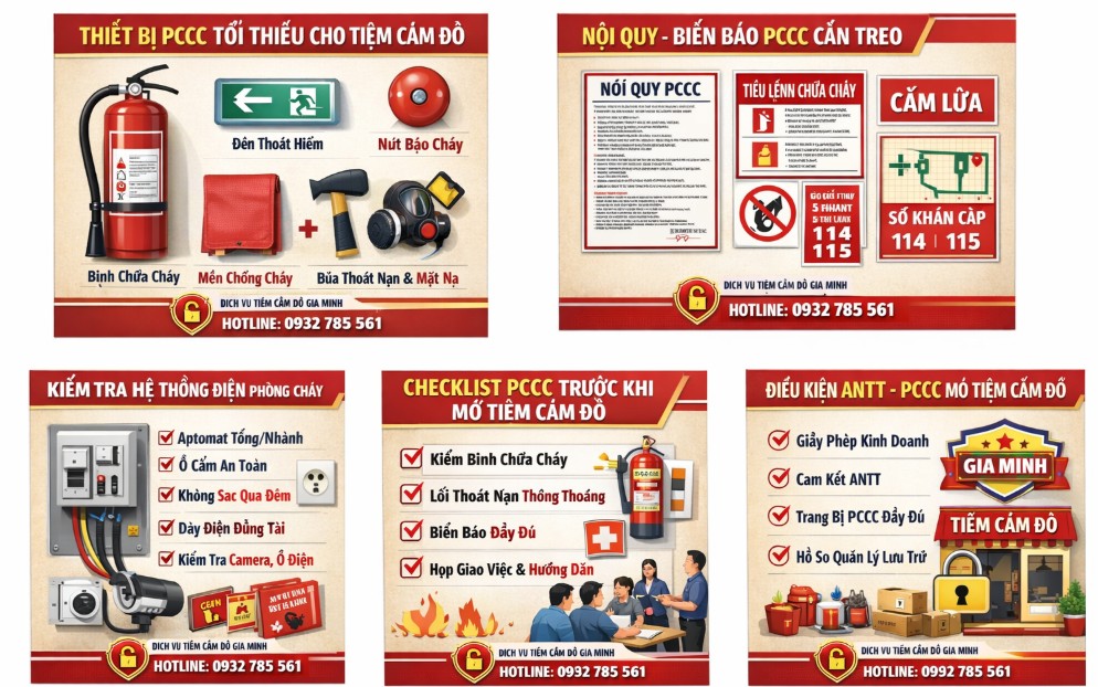 Kinh doanh cầm đồ tại TP.HCM cần giấy phép gì để đảm bảo PCCC, an ninh trật tự và kế toán hợp pháp? 5 Giấy phép an ninh trật tự cho tiệm cầm đồ tại TPHCM