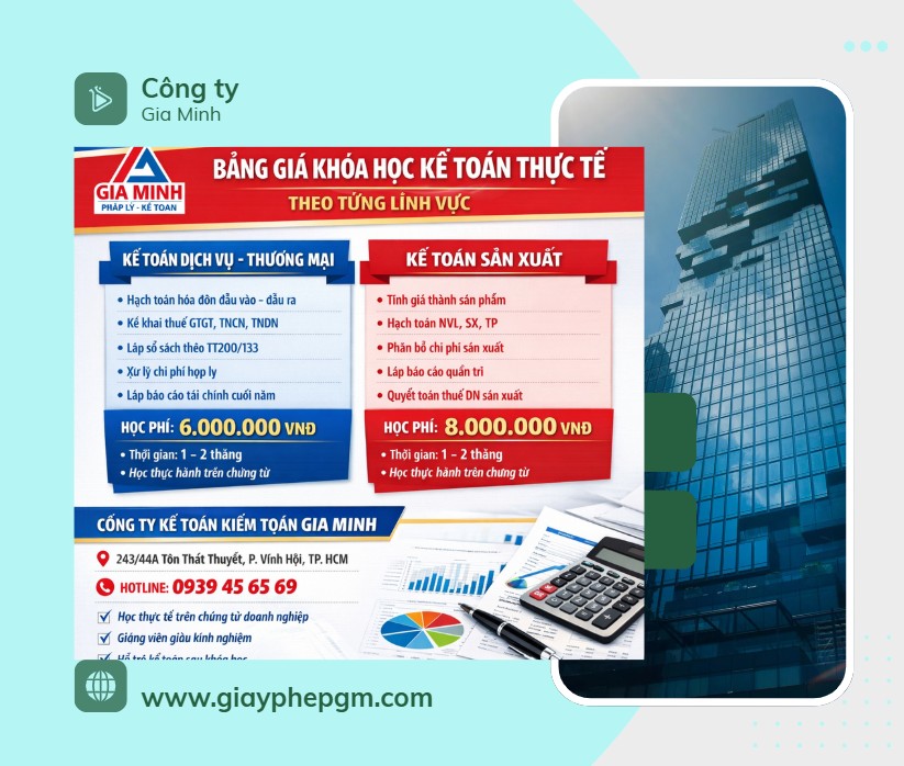 Học kế toán theo ngành cầm tay chỉ việc tại TPHCM – Làm được việc ngay 7 Học kế toán doanh nghiệp thực tế