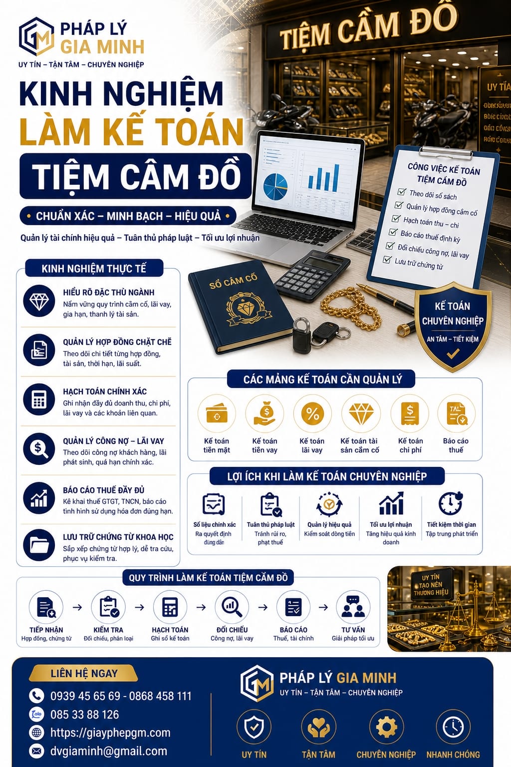 Kinh nghiệm làm kế toán tiệm cầm đồ