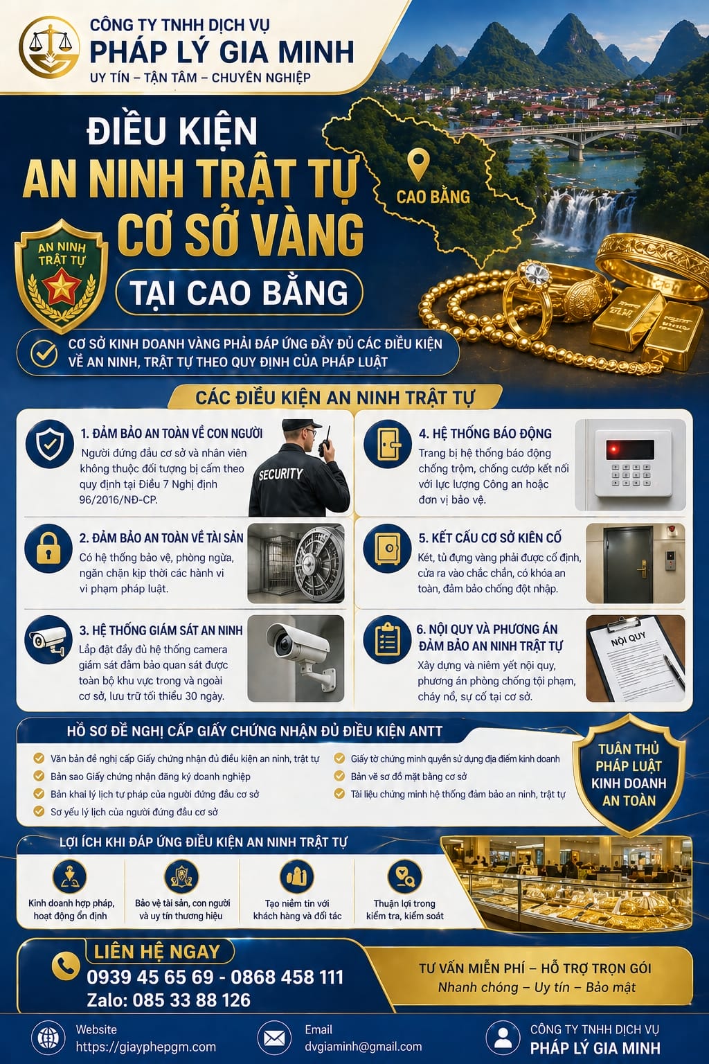 Điều kiện mở cơ sở gia công vàng tại Cao Bằng: mặt bằng, nhân sự, quy trình sản xuất vàng 9 Quy định pháp lý mở xưởng gia công vàng Cao Bằng