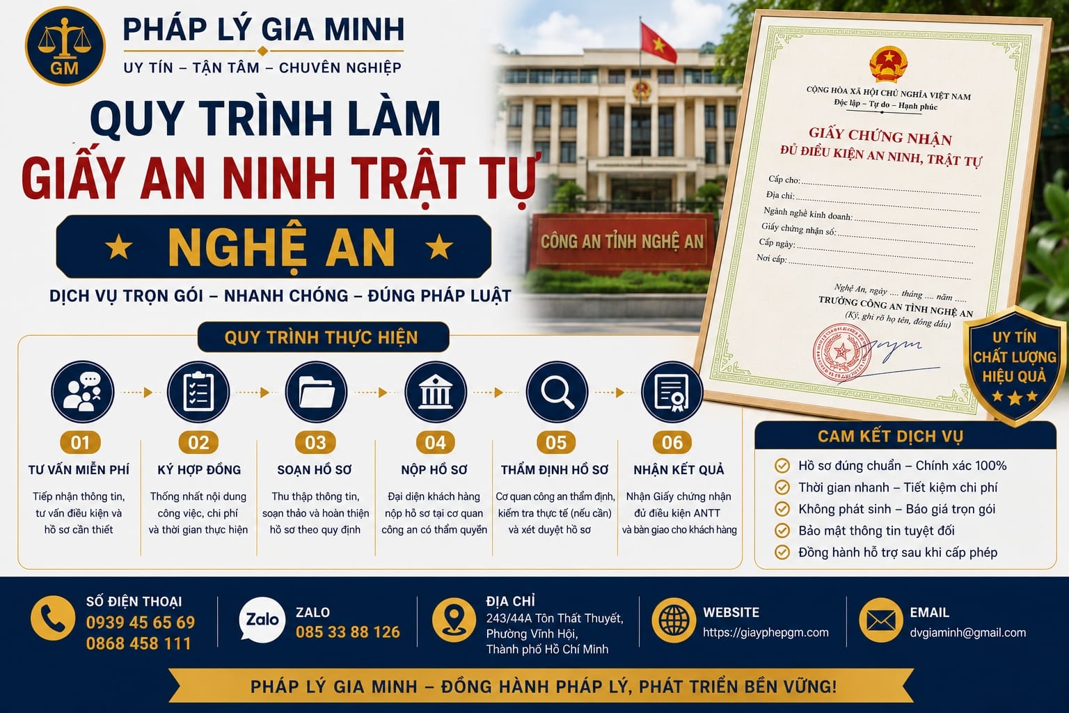 Xin giấy an ninh trật tự tại Nghệ An nhanh và hợp lệ – Hướng dẫn đầy đủ 18 Quy trình làm giấy an ninh trật tự Nghệ An