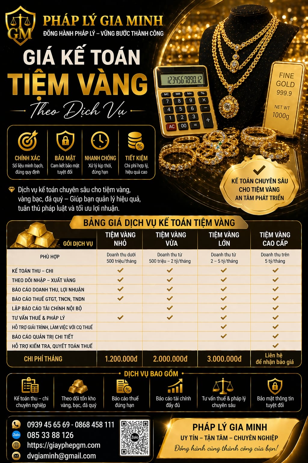 Tổng chi phí xin giấy phép vàng trang sức Hà Nội