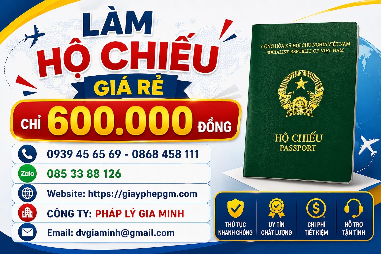 Dịch vụ làm hộ chiếu khẩn tại TPHCM trong 1 đến 3 ngày 18 Chi phí làm hộ chiếu khẩn tại TPHCM