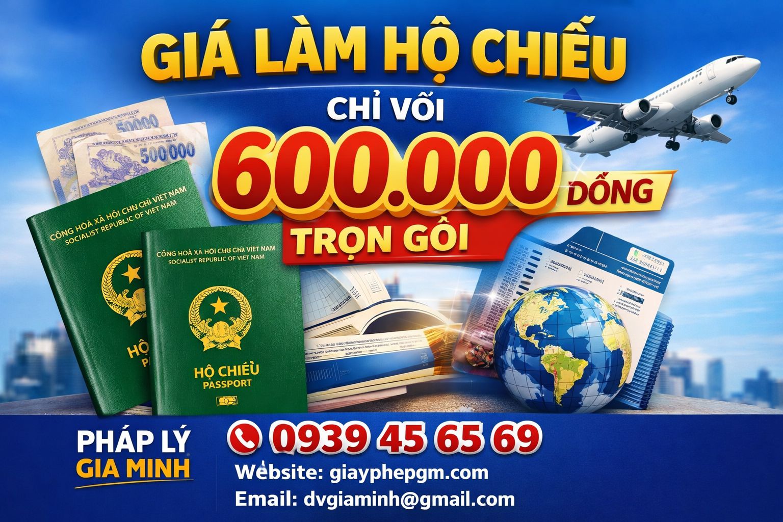 chi phí làm hộ chiếu tại tphcm