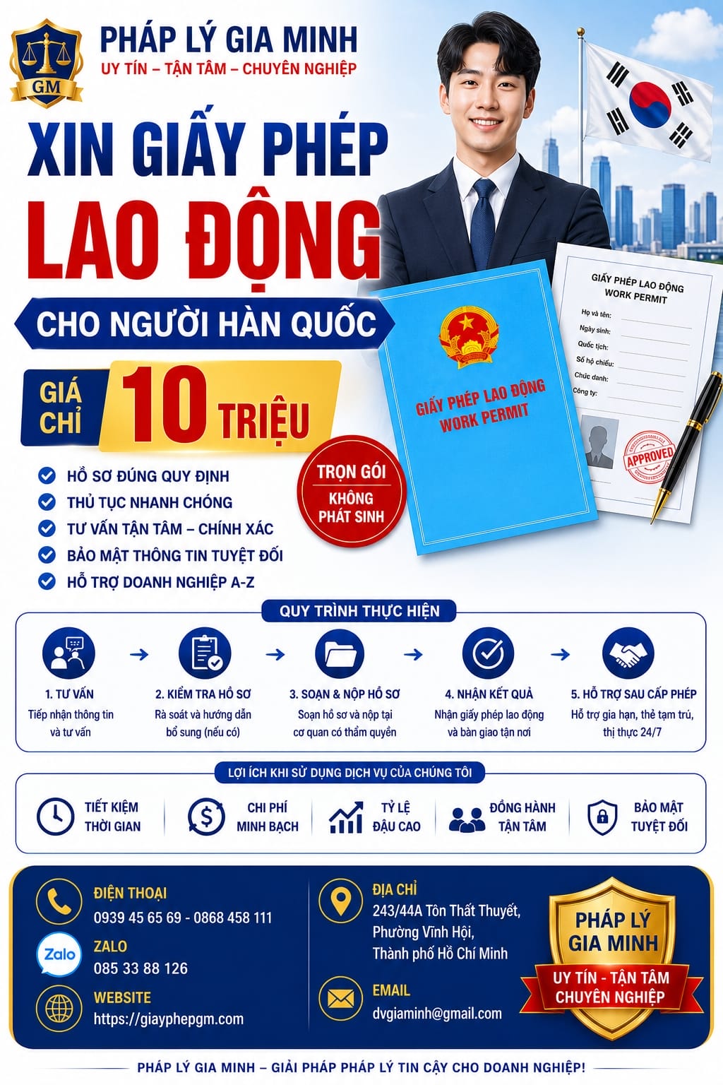 Chi Phí Xin Giấy Phép Lao Động Văn Phòng Đại Diện