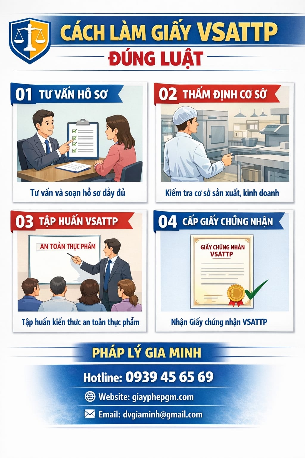 Dịch vụ làm giấy VSATTP trọn gói uy tín – Nhanh, đúng, không lo bị trả hồ sơ