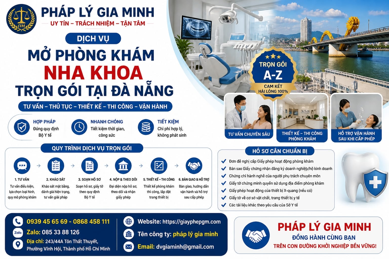 Mở hộ kinh doanh phòng khám nha khoa tại Đà Nẵng – Lộ trình pháp lý & chiến lược tăng trưởng 2026 11 Dịch vụ mở phòng khám nha khoa trọn gói Đà Nẵng