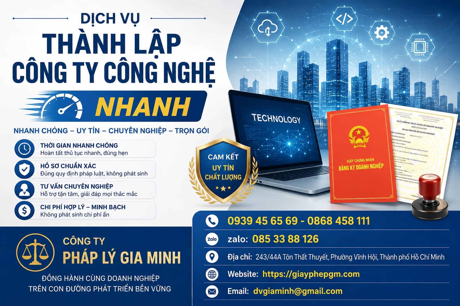 Thành Lập Công Ty TNHH Lĩnh Vực Công Nghệ Nhanh – Đúng Quy Định 2026 17 Dịch vụ pháp lý công ty công nghệ