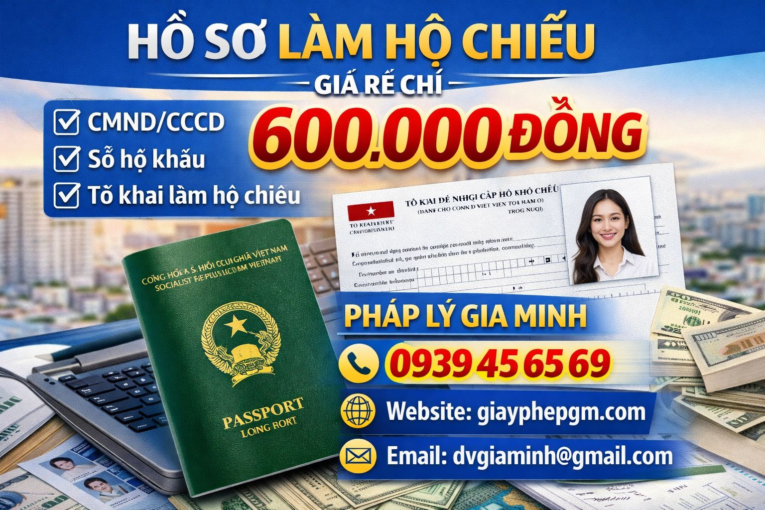 giá làm hộ chiếu tại tphcm