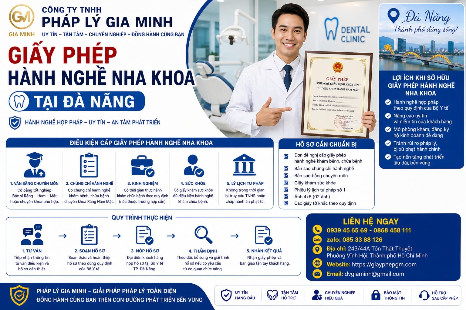 Mở hộ kinh doanh phòng khám nha khoa tại Đà Nẵng – Lộ trình pháp lý & chiến lược tăng trưởng 2026 15 Giấy phép hành nghề nha khoa tại Đà Nẵng