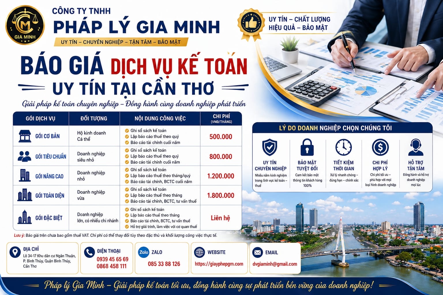 Kế toán doanh nghiệp uy tín tại Cần Thơ – Giải pháp tài chính an toàn cho doanh nghiệp 10 Kế toán doanh nghiệp uy tín tại Cần Thơ chuyên nghiệp