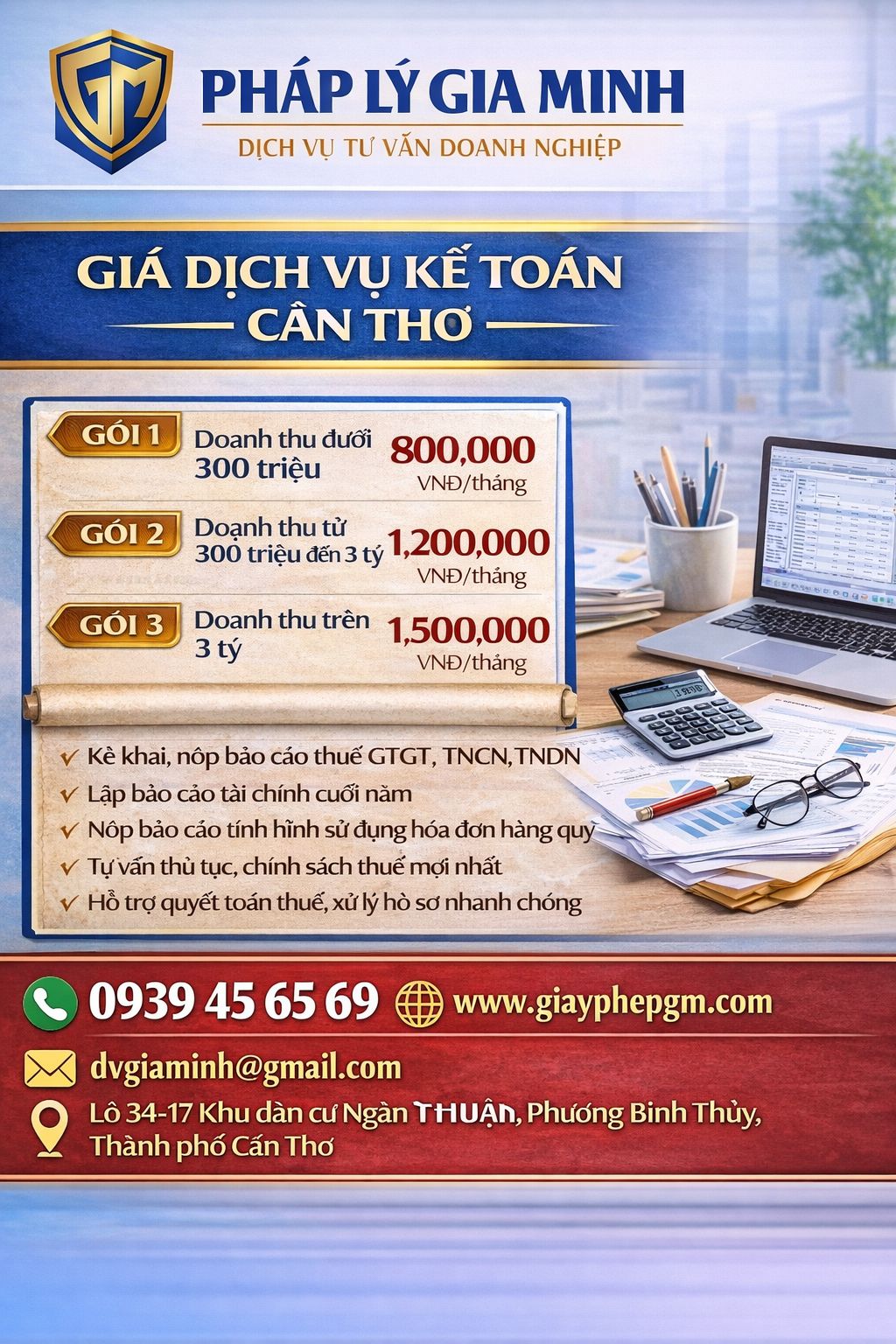 Kế toán doanh nghiệp uy tín tại Cần Thơ – Giải pháp tài chính an toàn cho doanh nghiệp 5 Kế toán thuế Cần Thơ