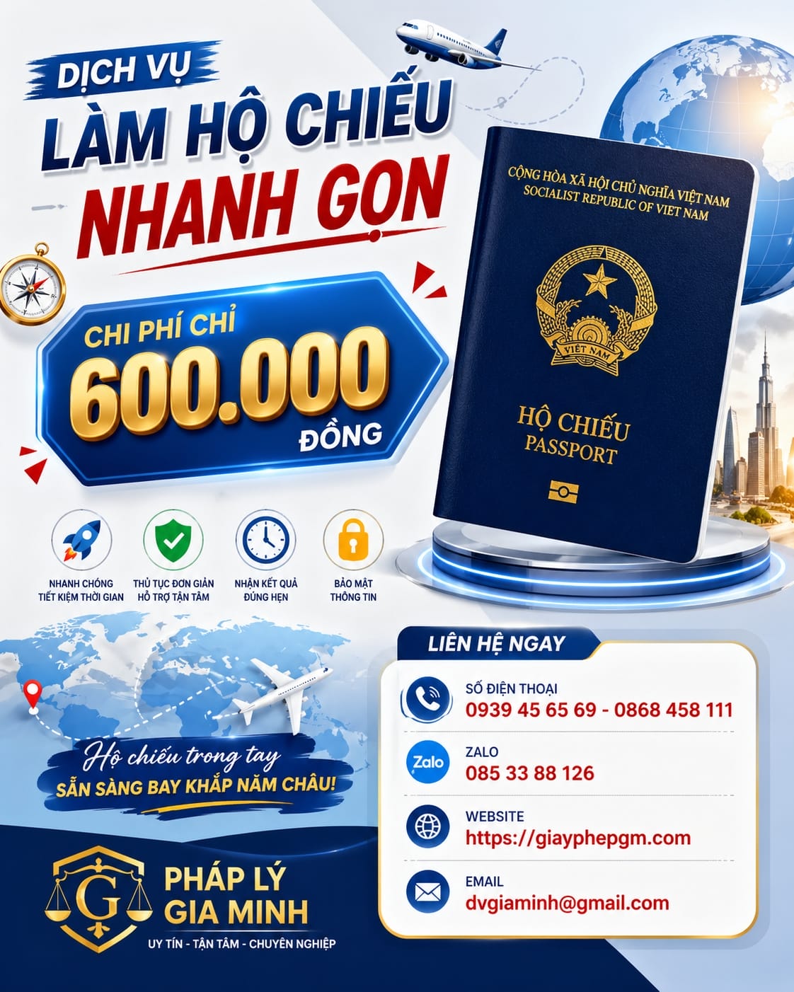 Dịch vụ làm hộ chiếu khẩn tại TPHCM trong 1 đến 3 ngày 10 Làm hộ chiếu khẩn TPHCM lấy nhanh