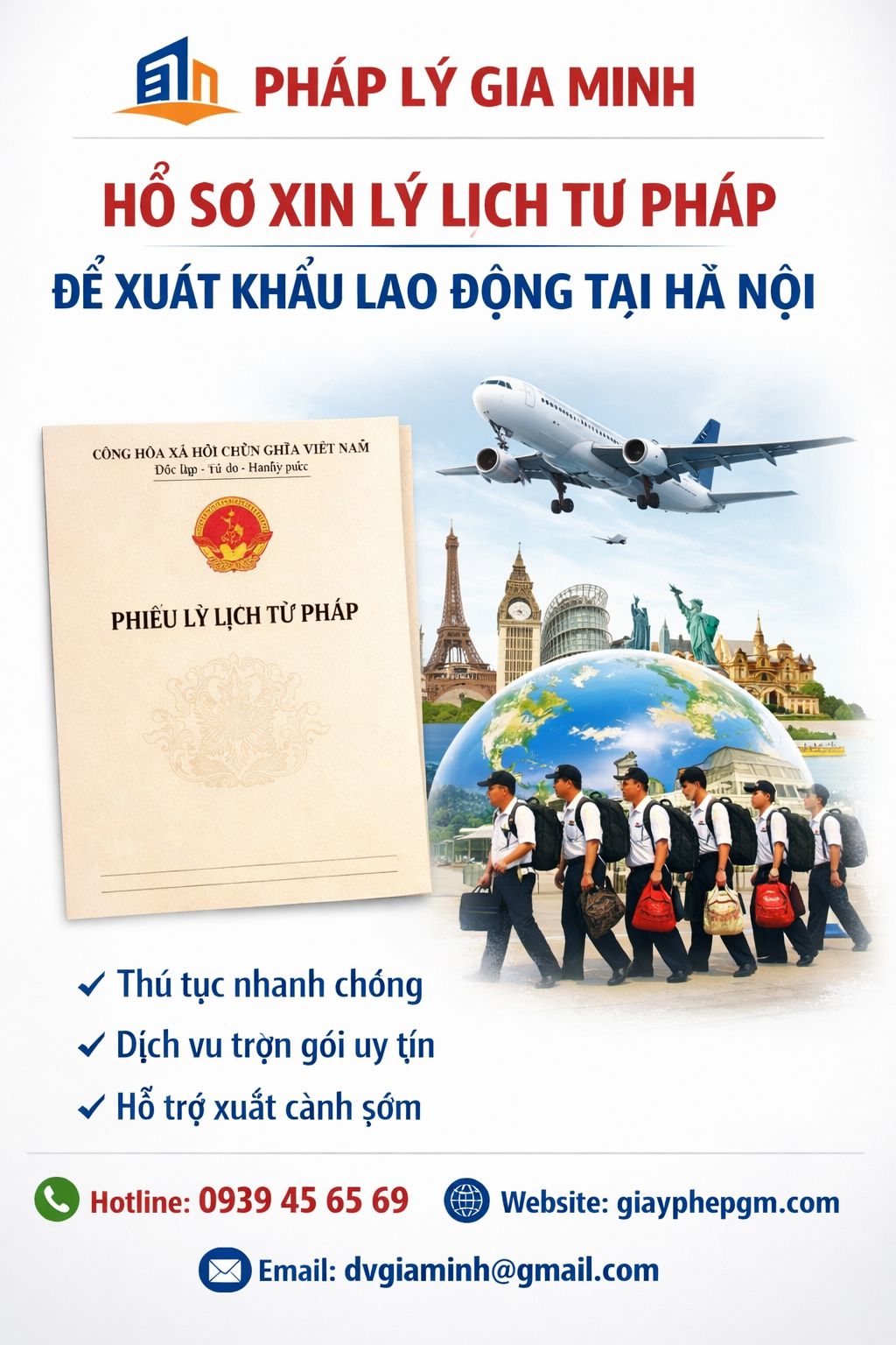 nộp hồ sơ lý lịch tư pháp Hà Nội