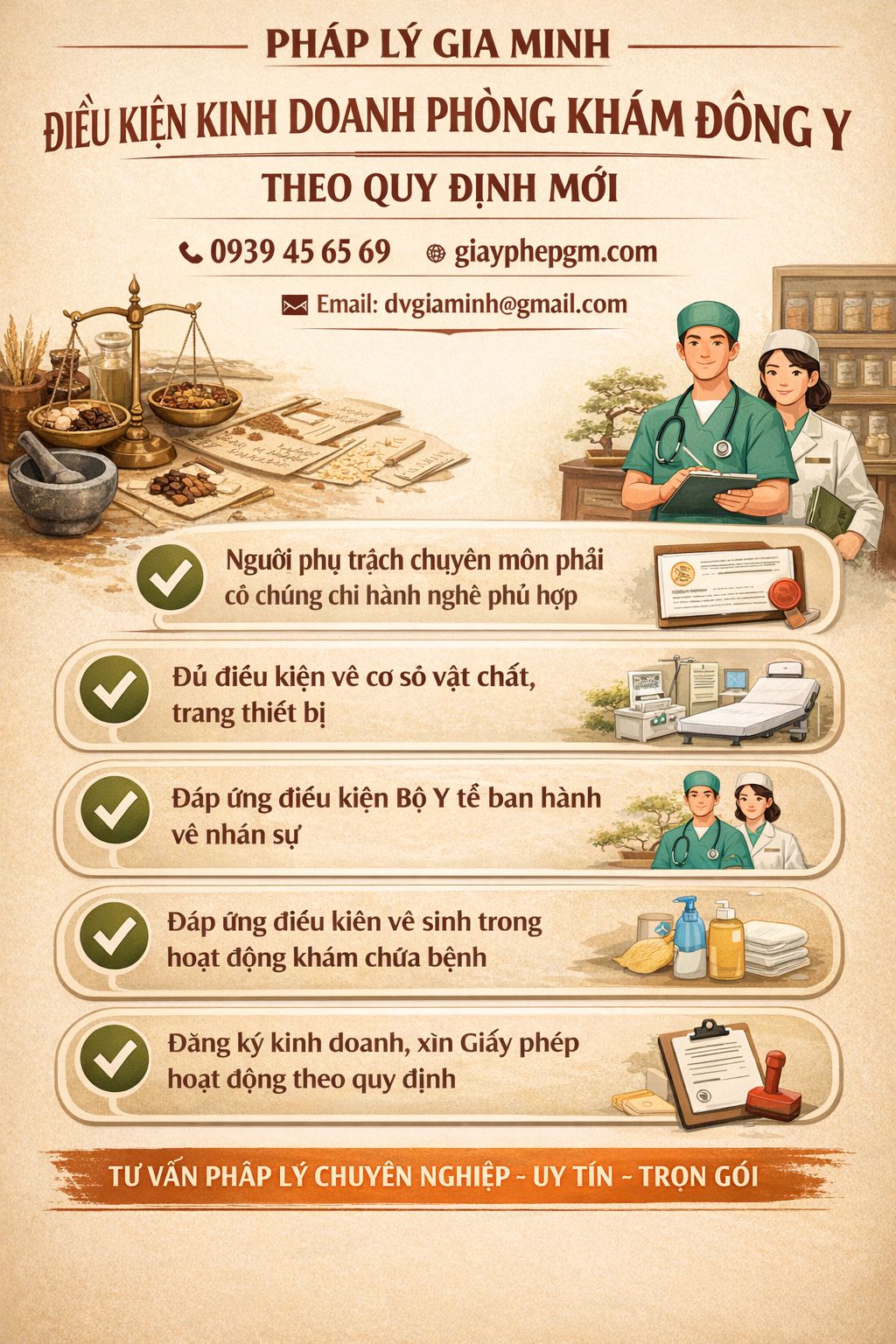 Thành lập công ty phòng khám đông y cần điều kiện gì – Hướng dẫn đầy đủ từ pháp lý đến vận hành