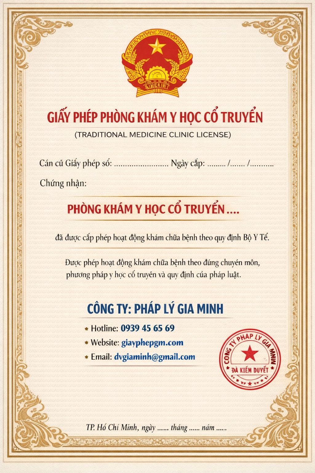 Thành lập công ty phòng khám đông y tại Đà Nẵng