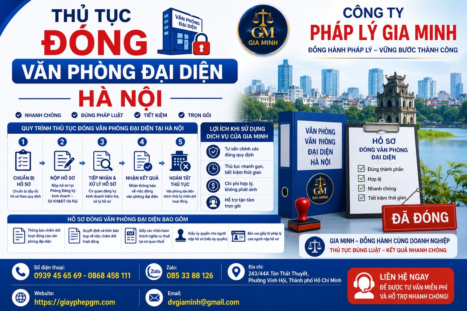 Giải Thể Văn Phòng Đại Diện Tại Hà Nội Nhanh Chóng – Đúng Quy Định 2026 15 Thủ tục đóng văn phòng đại diện Hà Nội