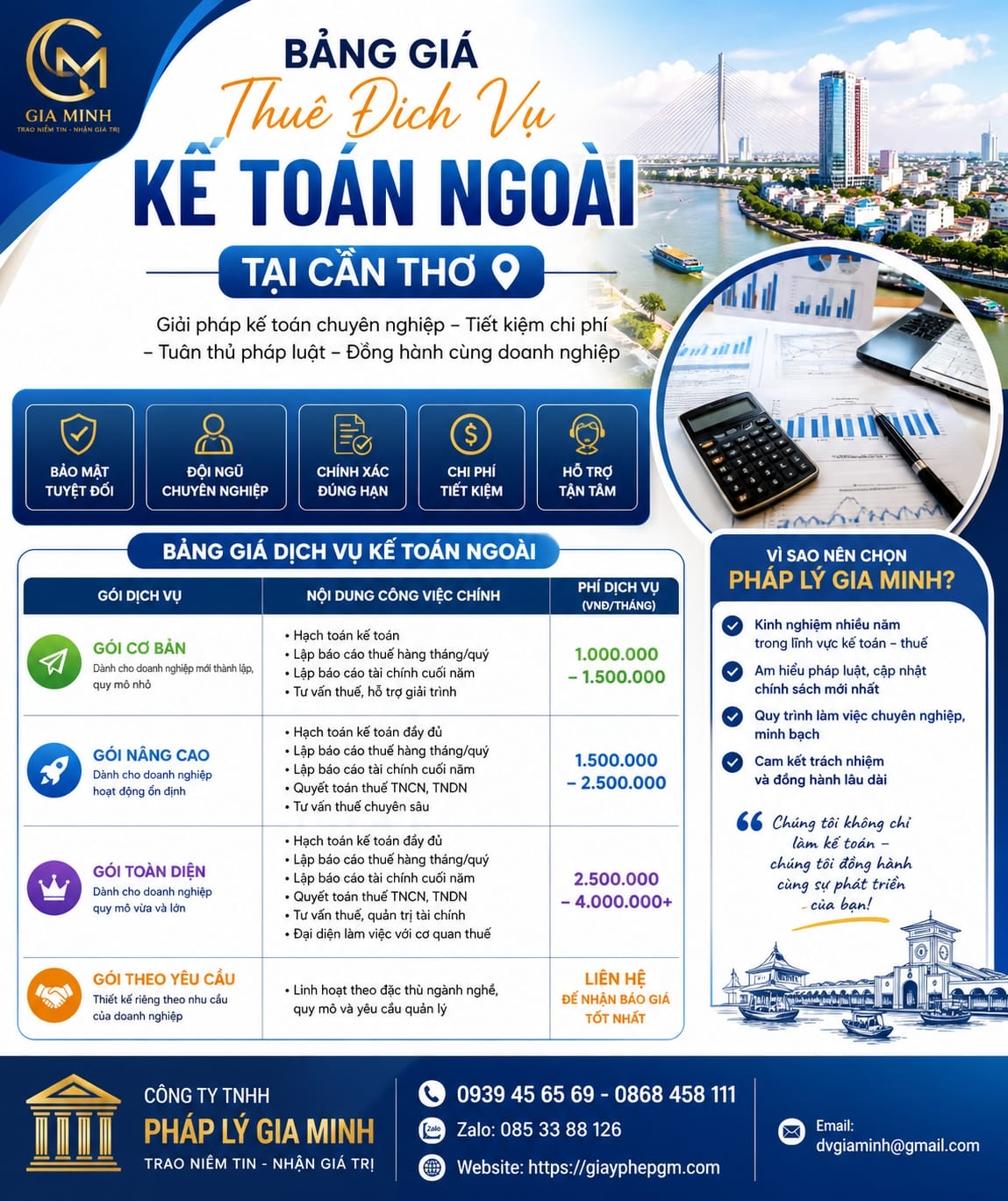 Thuê kế toán tại Cần Thơ giá tốt chất lượng cao